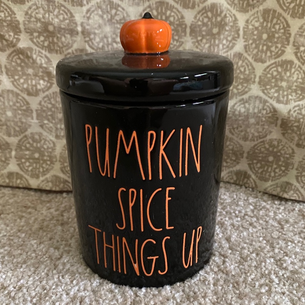Rae Dunn pumpkin spice things up canister
